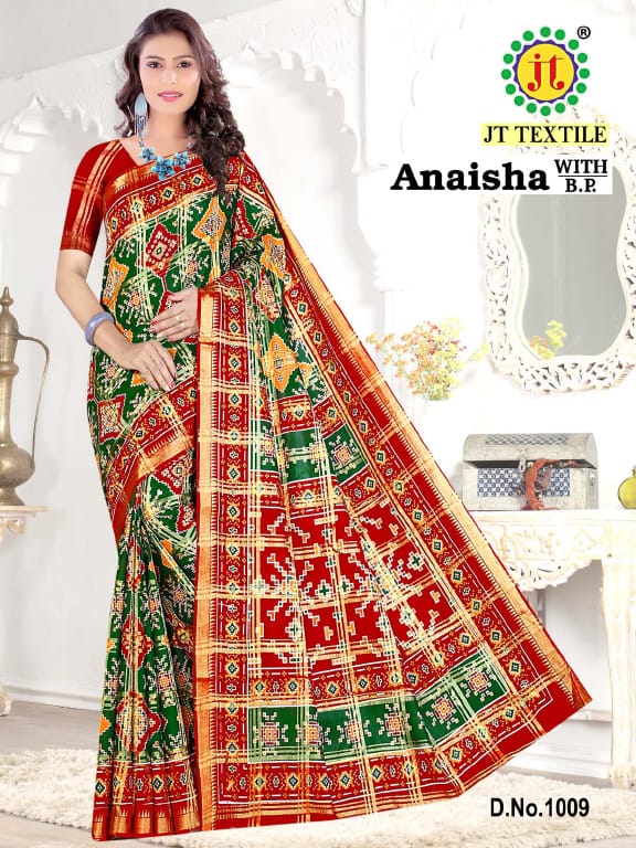 Jt Anaisha 1 Regular Wear Cotton Printed Fancy Saree Collection